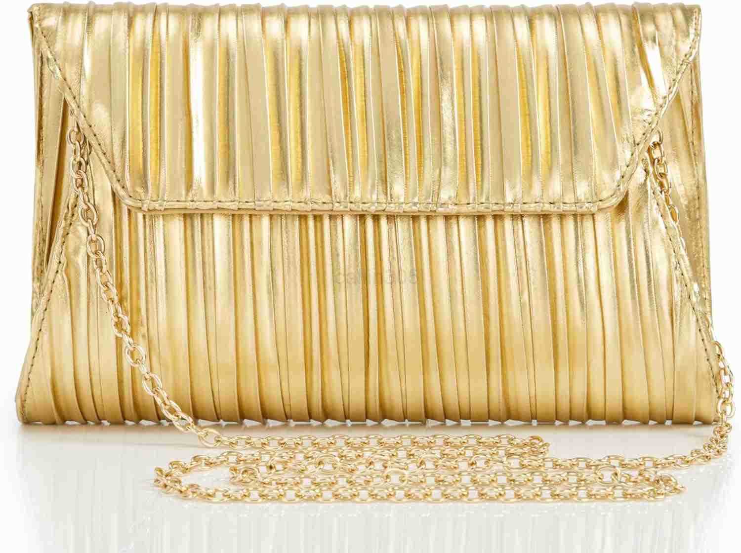 Clutch Purses for Women Evening Bag Pleated Flap Clutch for Formal Party Cocktail Prom Wedding Handbags Z25909