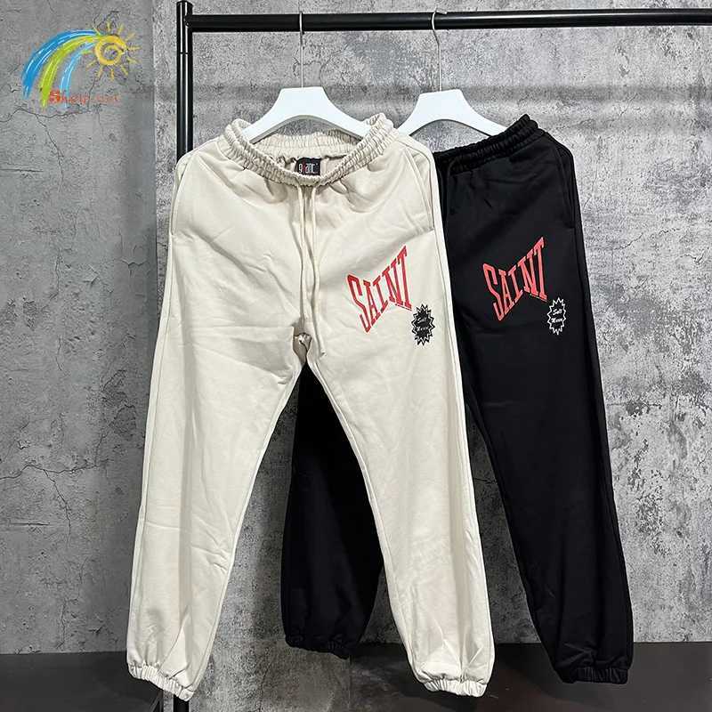 igh Chuti Cotton Jogger Drawstring Pants Men Women Black Apricot Blue Saint Sweatpants Classic Print Trousers X250828