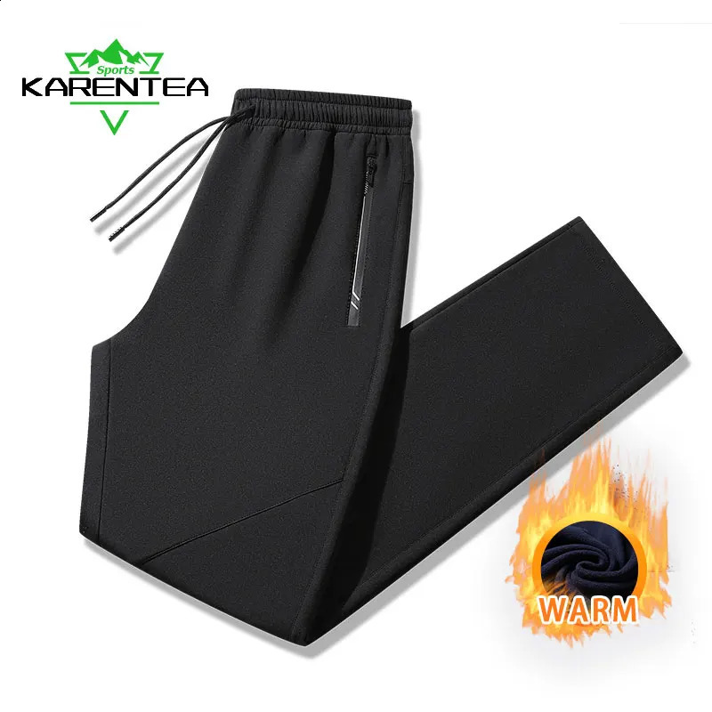 Winter Running Pant Windproof Cashmere Thicken Fleece Sweatpants Men Joggers Cotton Warm Pants Male Waterproof Thermal Trousers 250828
