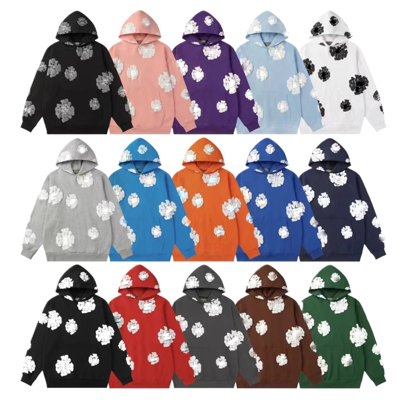 Men's Hoodies Cotton Foam Printed Tears Hoodie Set And Women's Retro Pullovers Autumn Winter Long Sleeved Hip-hop Streetwears