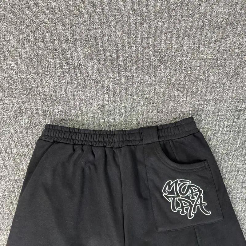 Men's Shorts 2025 Summer Casual Fashion Embroidery Mertra Men Women Jogger Drawstring Black Breeches Quality Cotton