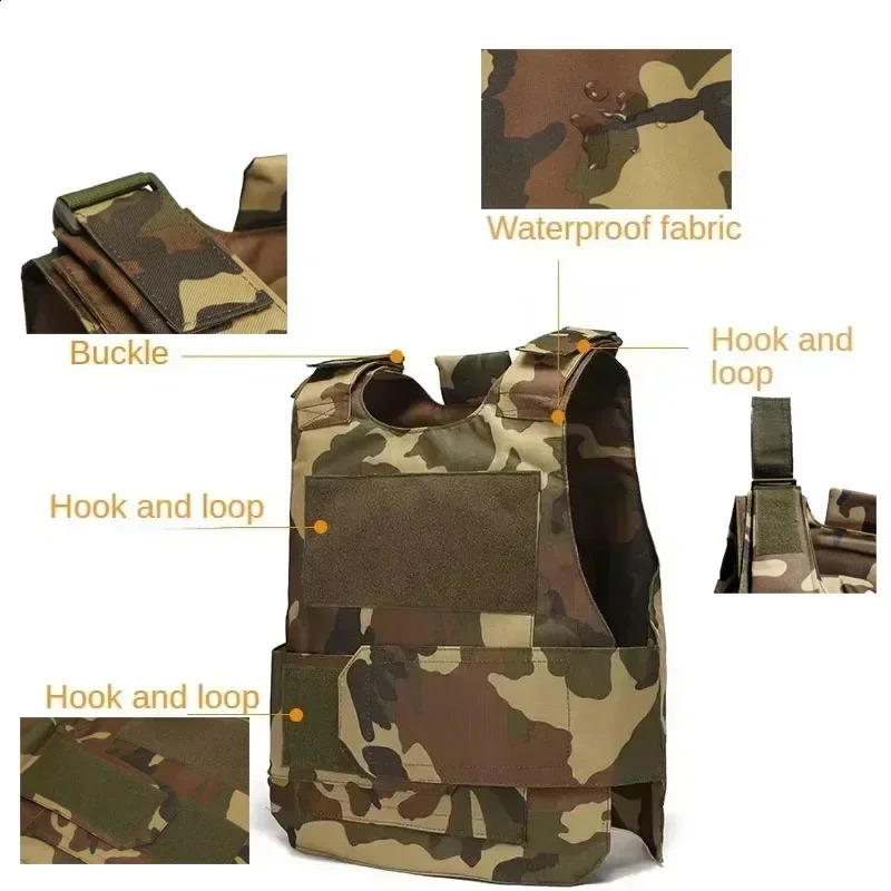 Tactical Vest Multi functional Armor Tactical Vest CP Camo 800D Tactical Airsoft Vest Outdoor Climb Hunting Vests 250827CJ