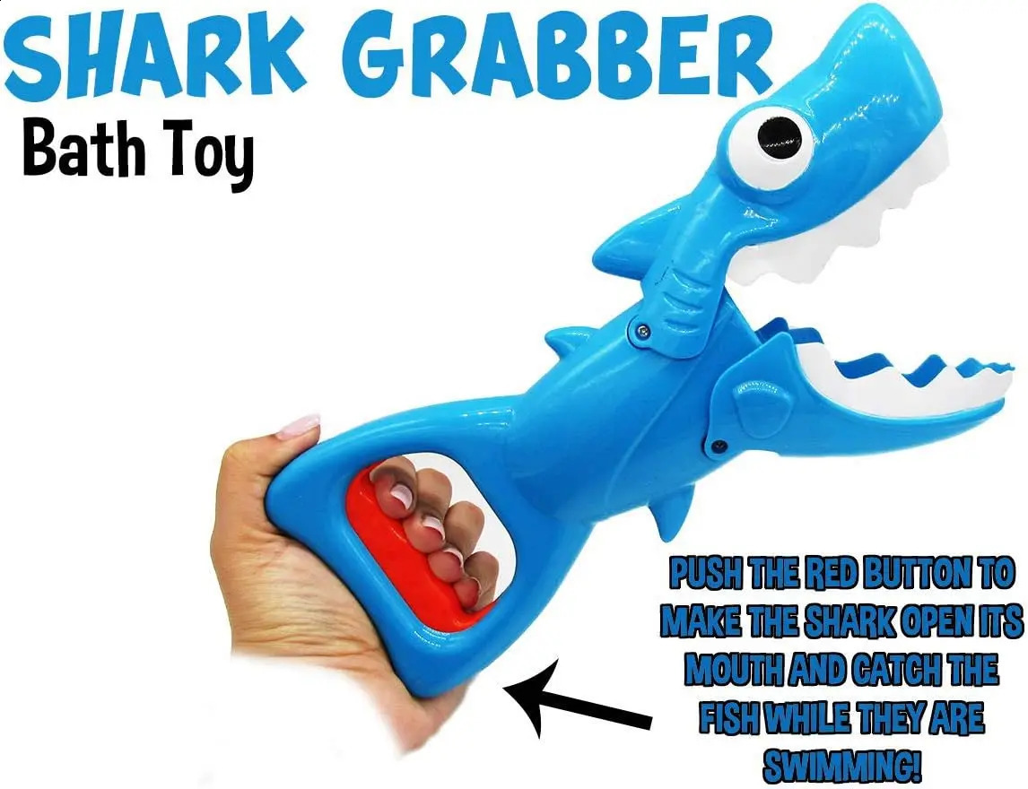 Shark Grabber Bath Toys with Teeth Biting Action Include 4 Toy Fish Swim Pool Bathtub for Kids Boys Girls Toddlersgift 250827