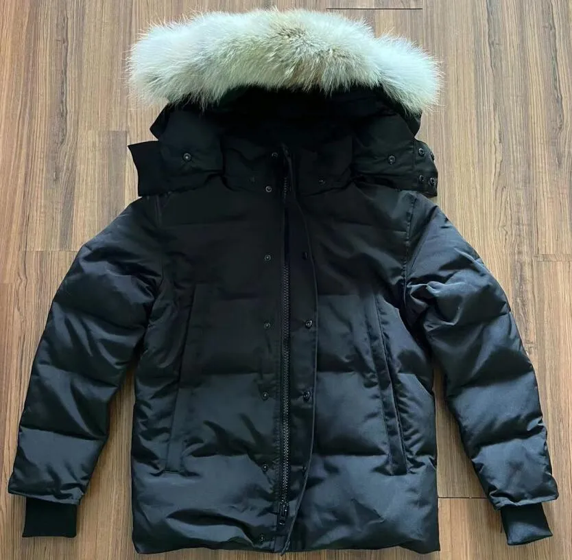 Down Jacket Coats Men's ParkaFur Designer Homme Puffer Warm Outerwear Wolf Fur Hooded Fourrure Manteau Jacket Coat Hiver Doudoune Black Label designer jacket