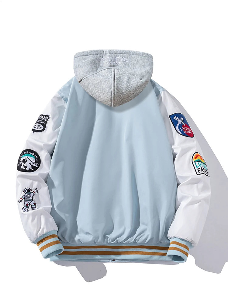 Autumn Winter Varsity Jacket Men Fashion Baseball Women y Letter American Coat College Streetwear Button Pink 250828