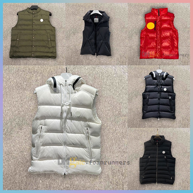 Mens Vests Designer Down Vest French Puffer Vest Womens Gilet Bomber Coats Embroidered Chest Badge With Letters Body Warmer Outerwear Windbreaker Jackets