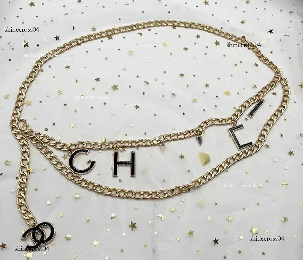 cc belt Designer Waist Chain Belts Luxury Gold Waistband Diamond Letters Chain Belt for Women Casual Dress Fashion Accessories Ladies chain belt 736