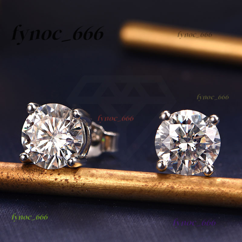 Elegant Diamond Moissanite Earrings 925 Sterling Silver Ear Stud Jewelry Simple Elegant GRA Certified Product