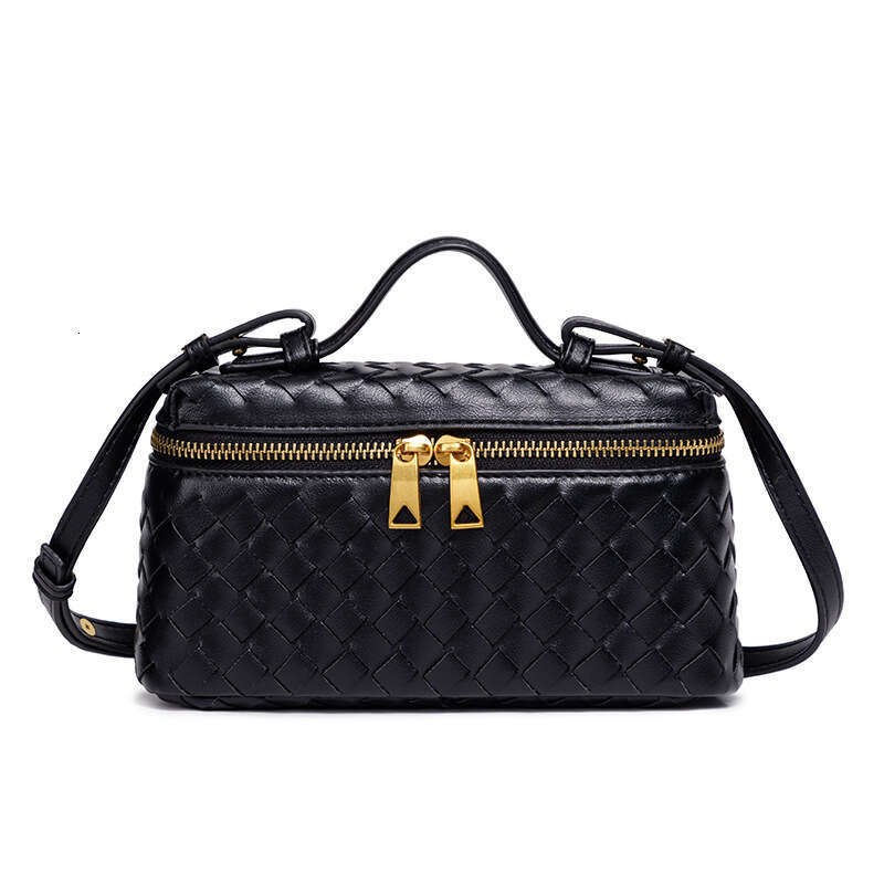 100% Cotton Hand-Woven New Fashion Lunch Box Handheld Shoulder Crossbody Bag for Women