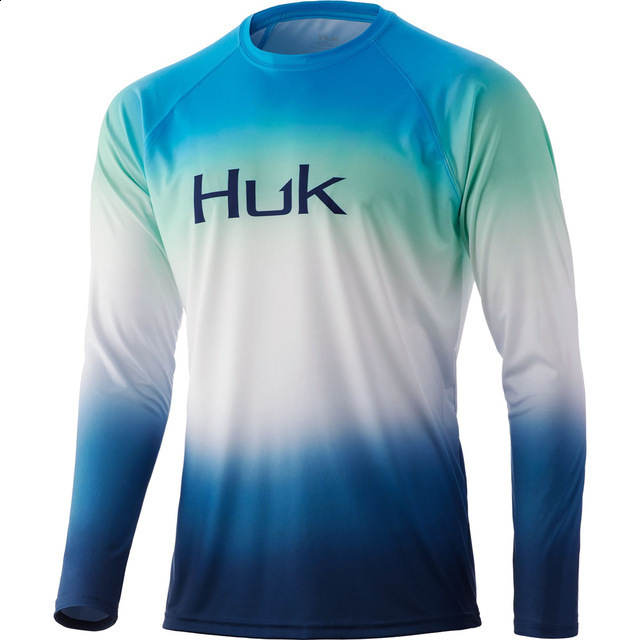 HUK Camouflage Fishing Clothes UPF 50 Fishing Shirts men Outdoor Summer Sun Protection Long sleeve Fish Apparel Camisa De Pesca 240709