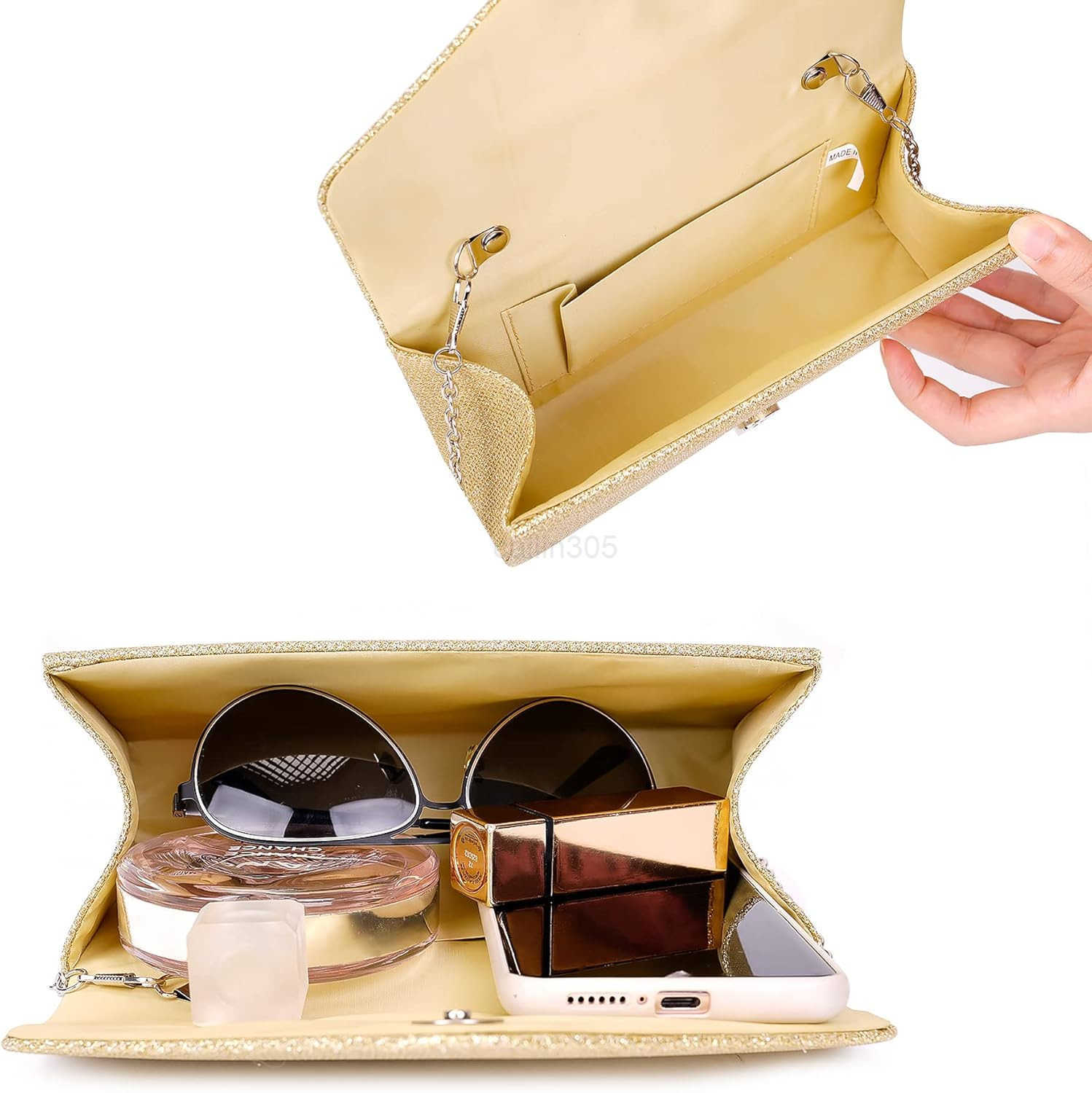 Purses for Women Sparkly Sequin Envelope CluTCh Evening Bag wChain Elegant Party Prom Dress Bride Purse Z25910