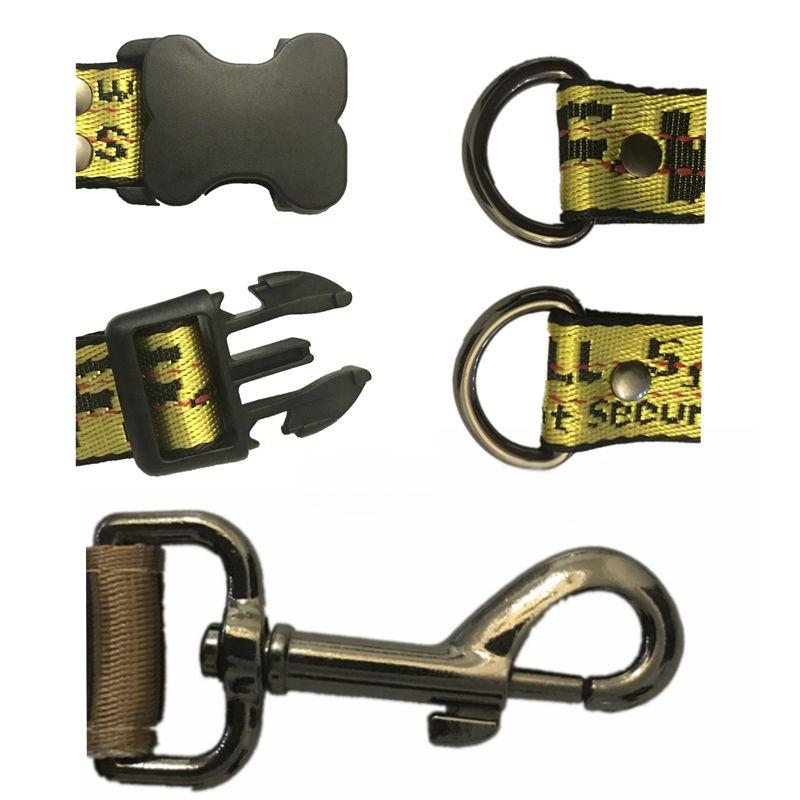 Designer Collars and Leash Set Step In Dog Harness for Small Medium Large Dogs Adjustable Heavy Duty Halter Harnesses with Classic Jacquard Letter Pat