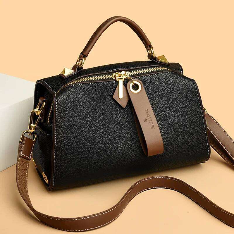 Famous Brand Classic Women's Messenger Bag Leather Crossbody Shoulder Handbag Elegant Tote Purse For Ladies