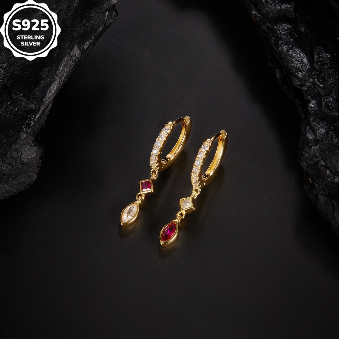 MT Best-selling Premium Jewelry Earrings, 925 Sterling Silver Cubic Zirconia Simulated Diamond Earrings Collectible Jewelry