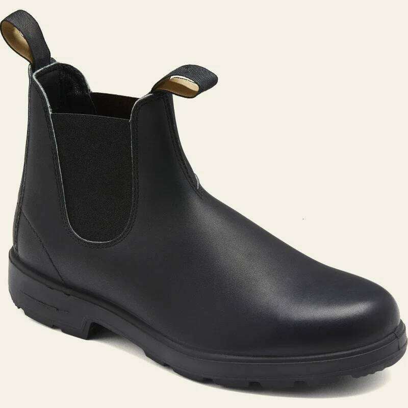 Mens Leather Slip on Formal Oxfords Boot Couple Shoes Classcis Man Black Casual Vintage Boots