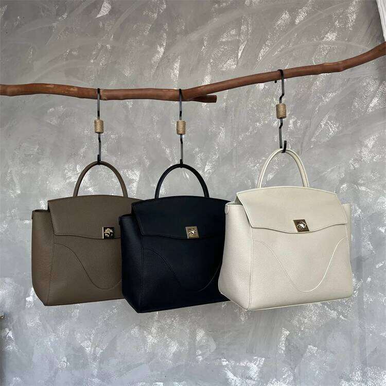 Leather Wave Travel Double Bag Women's Commuter Large Capaci Handbag Single Oulder Cuter Briease