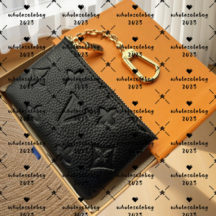 Luxury bag Mini Key Wallets Womens Mens Ring Credit Card Holder Coin Purse With box and dust bag handbag wallet bag wholesalebag2023