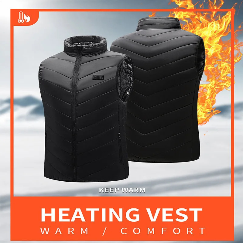 21 Heated Vest Zones Electric Jackets Men Women Sportswear Coat Graphene Heat USB Heating Jacket For Camping 251023