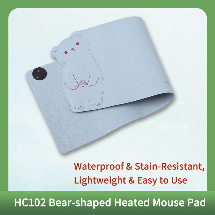 Cute Little Bear Design Rechargeable Mouse Pad with Built-in Heaters HC102
