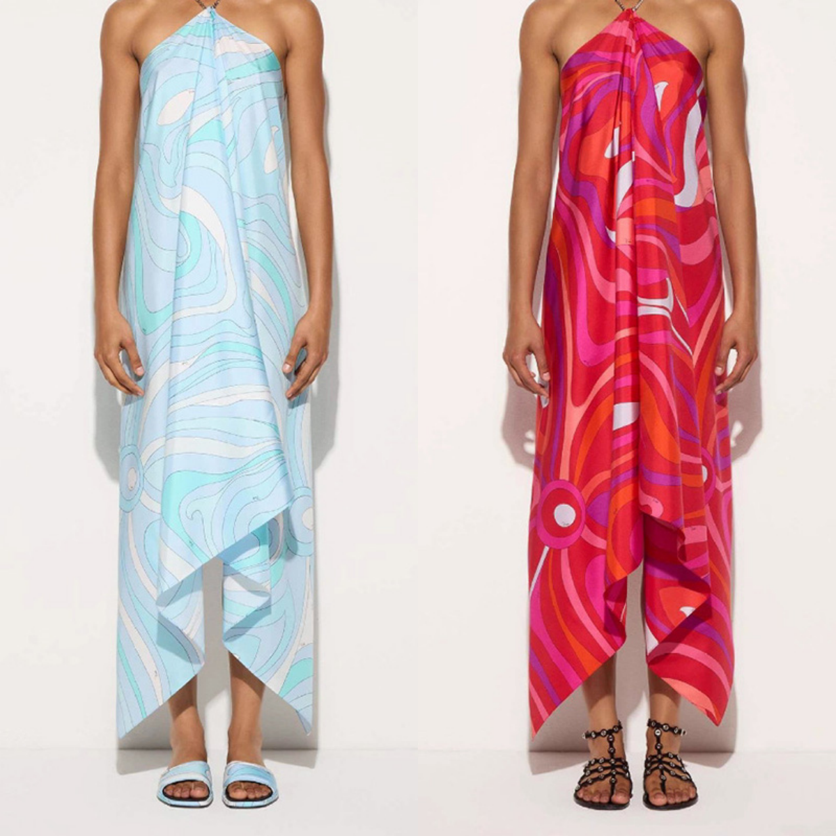 Brand Women Sleeveless Vest Dresses Sexy Sling Halter Color Blocked Dress Stain Vintage Cropped Vest Skirts Summer Beach Vacation Night Club Party Long Dress