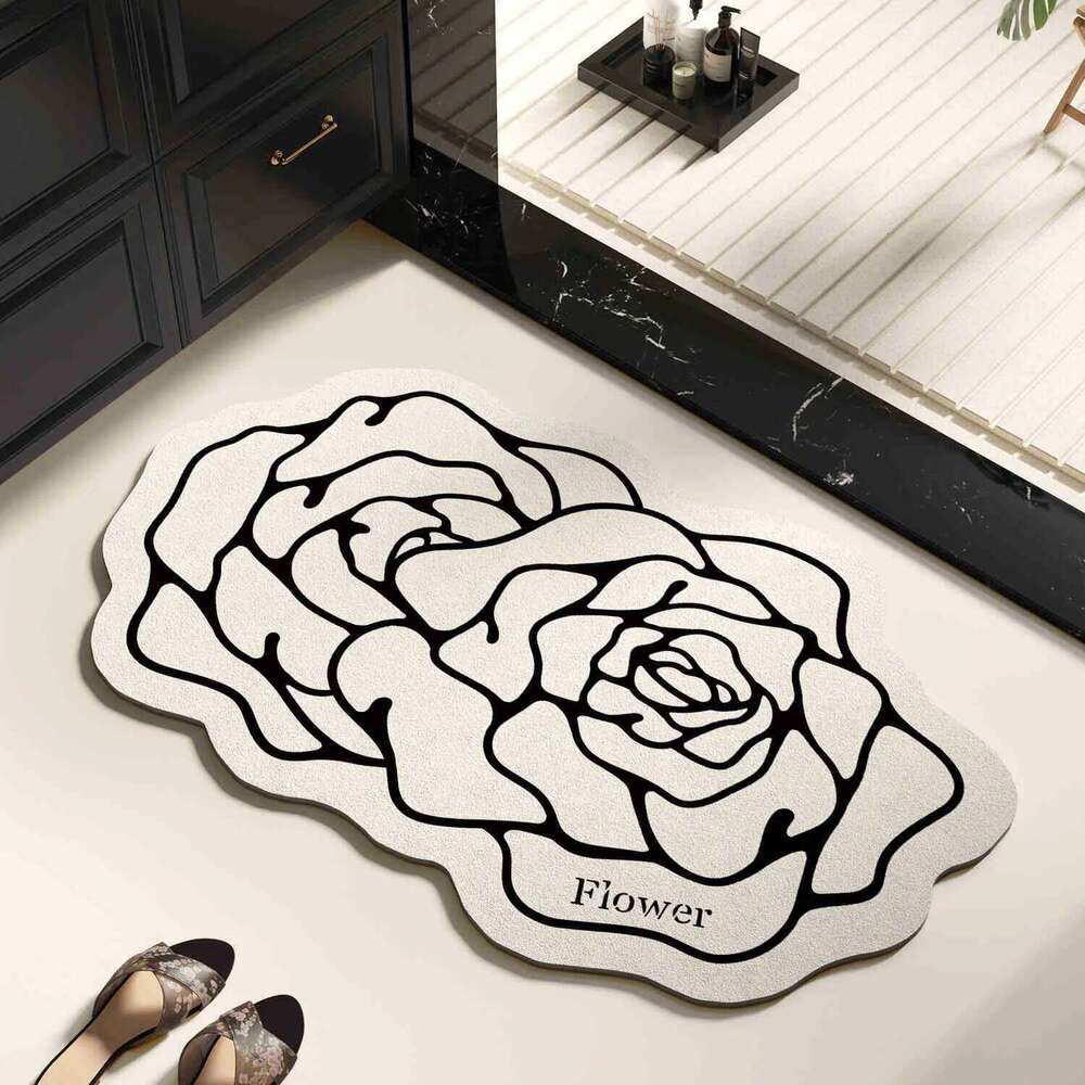 VIKAMA Water Absorbing And Thickened Floor Mat, Non - Slip Foot Mat Bathroom, Bathroom Carpet For Toilet Entrance H260226