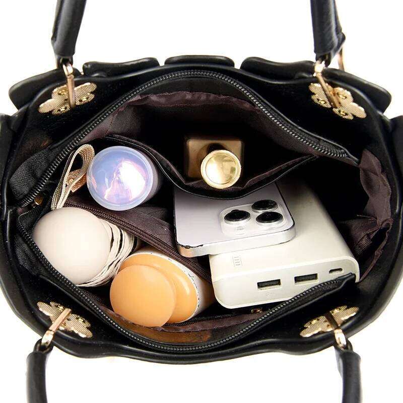 Genuine Brand 3 Layers Large Capacity Tote Bag High Quality Leather Handbags Shoulder Crossbody Bags For Women New 2024