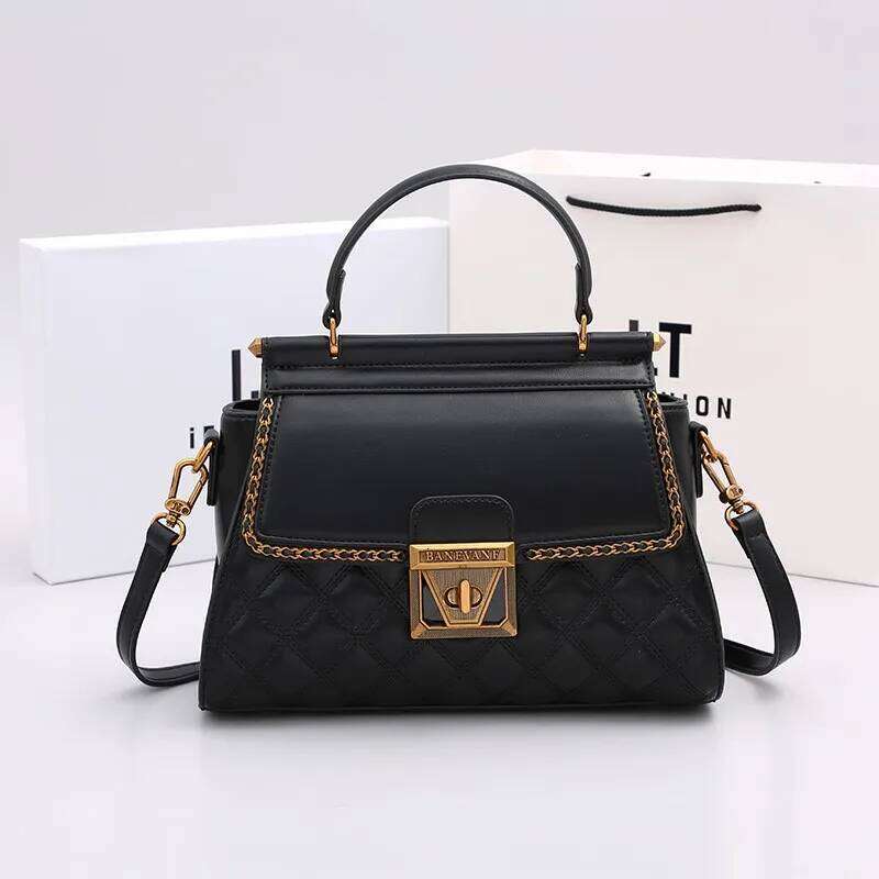 Women's Handbag 2024 New Autumn Winter High-End Feeling, Light Dia Grid Small Square Bag, Shoulder And Crossbody