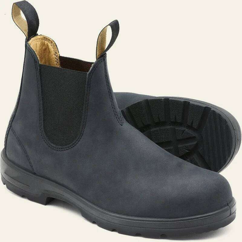 Mens Leather Slip on Formal Oxfords Boot Couple Shoes Classcis Man Black Casual Vintage Boots