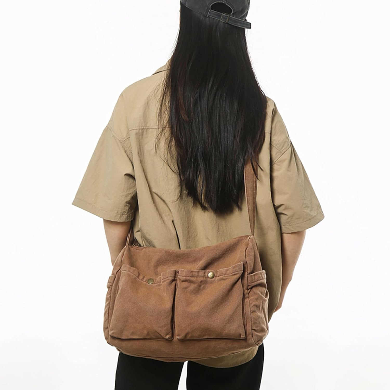 senger Bag Cute Crossbody Tote Bag Shoulder for Women Men for School Aesthetic Hobo with Multiple Pockets M250828