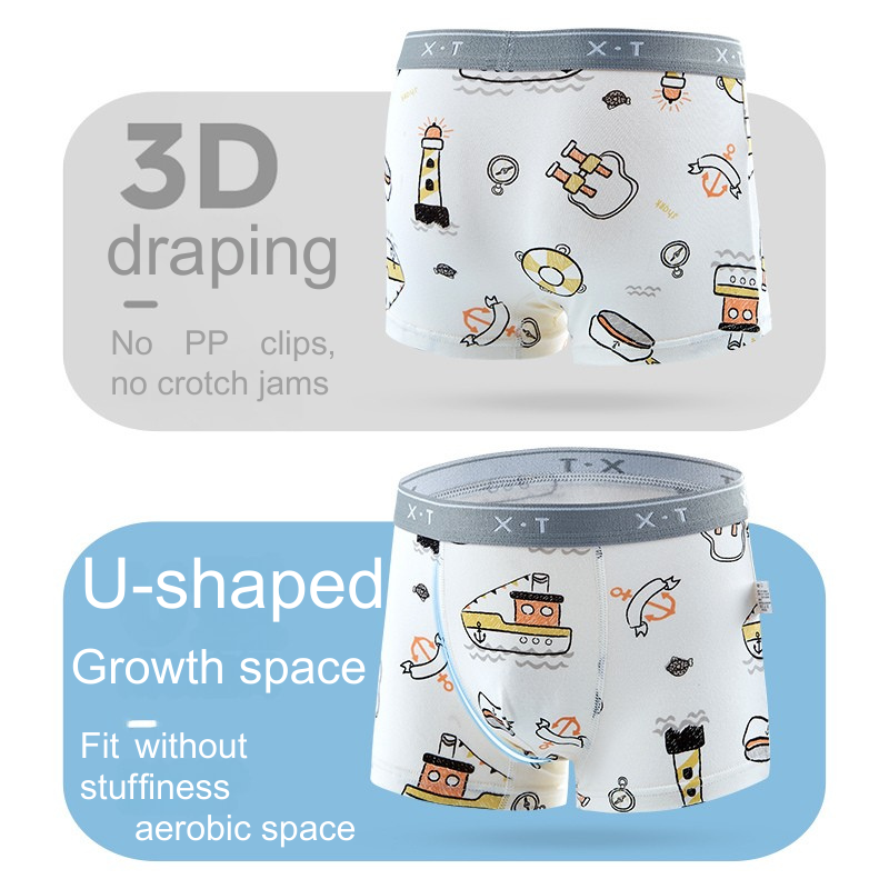 Comfortable Toddler Boy's Cotton Knickers with Elastic Waistband for Durability & Ease of Movement Combination of 5 items - 103-4