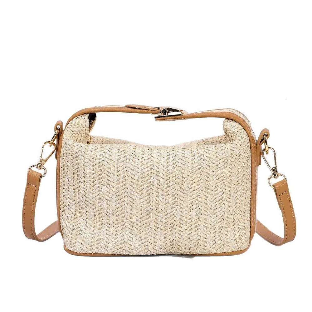 2025 New Korean Ins Straw Women's Crossbody Shoulder Handbag Boho Chic Summer Beach Bag