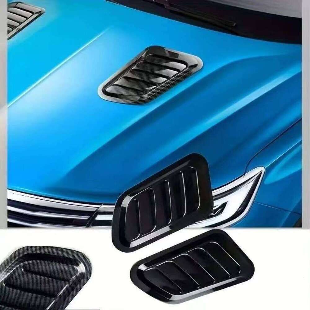 Cross-Border Applicable Carbon Fiber Inlet hine Modified Exterior Accessories Decorative Hood Fake Air Outlet for-NO02