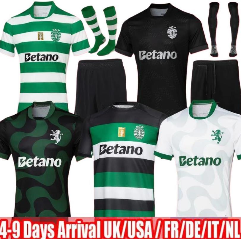 4XL Lisbons Sporting CP 25 26 home soccer jerseys Pink October Lisboa CR7 HJULMAND GYOKERES COATES J.Palhinha PEDRO G. MORITA SARABIA football shirts Men Kids Kit sets