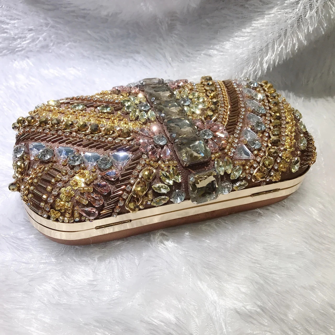 Water Diamond Handbag Crystals Evening Clutch Bags Women Wedding Party Purse Ball Handbags Rhinestone Mini heart bag 250819