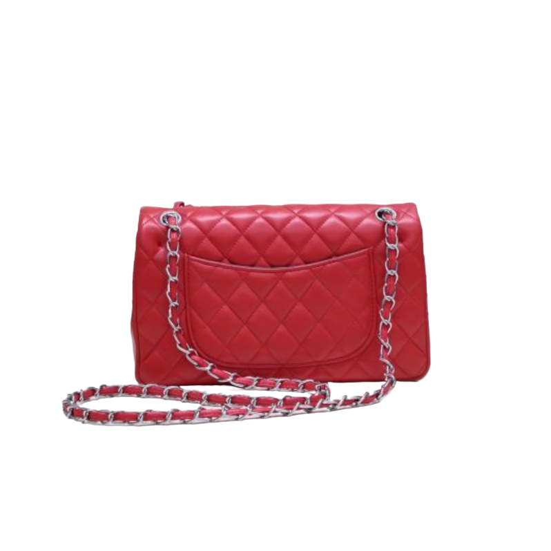 Genuine Leather brand designer woman shoulder bag totes handbag fashion sheepskin soft leather 25.5cm checkers chain strap