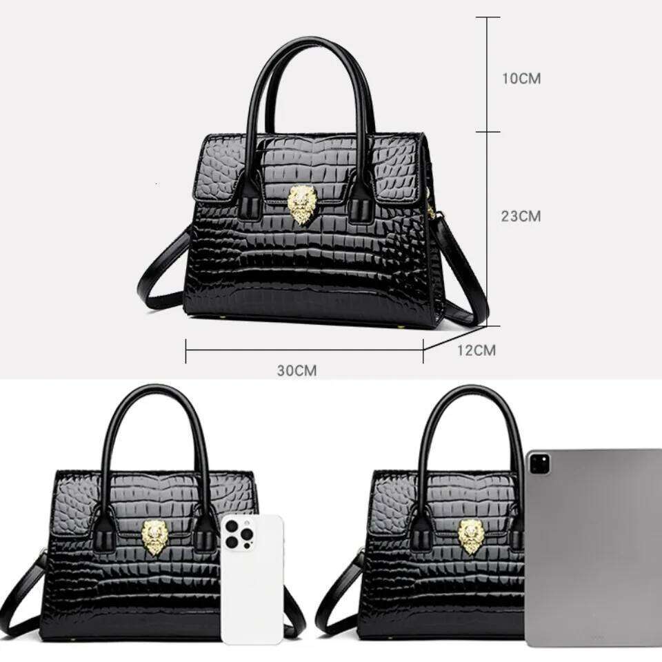 Brand Handbags Designer Commuting Sac Alligator Patent Leather Shoulder Crossbody Hand Bags For Women Mother
