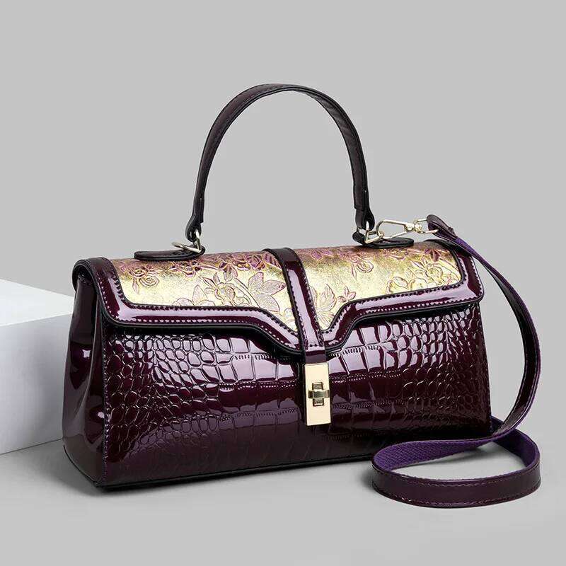 Large Capacitycrocodile Pattern Tote Bagfashionableeuropean And American Retrohandbag High-Endshoulder Messenger Bagpurse