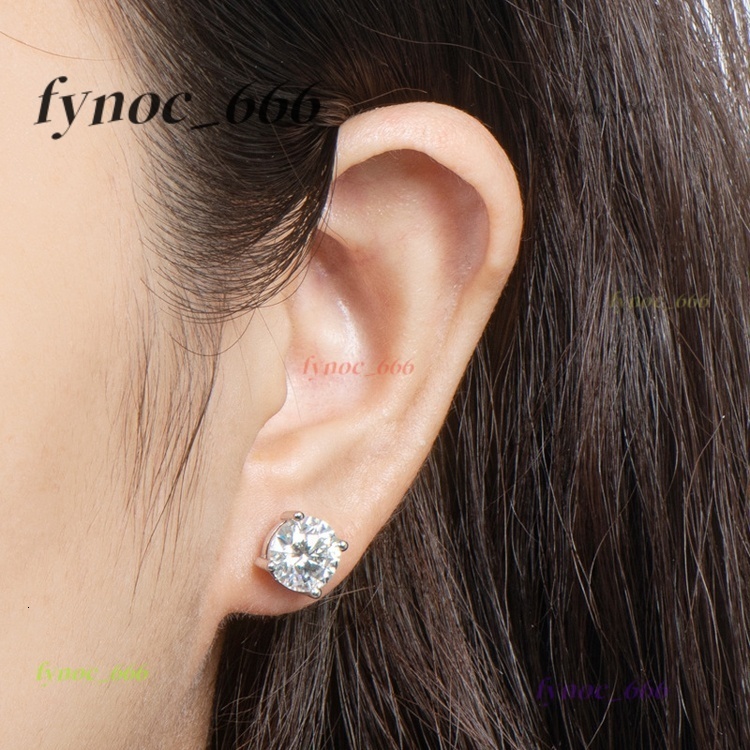 Fashion Jewelry Luxury Earrings Set Screw Back Gold Plated 925 Sterling Silver VVS Moissanite Diamond Stud Earring for Men