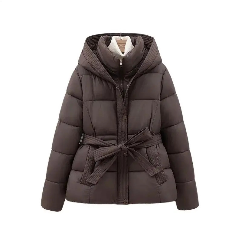Womens Down Cotton Padded Jacket 2024 Short Loose Korean Version Ladies Outerwear Comfortable Elegant Lady Winter Parka Coat 250827