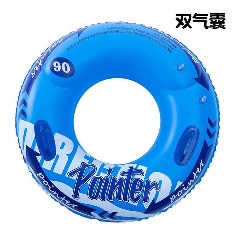 Swimming ring adult thick double airbag inflatable swimming ring for both men and women with high buoyancy floating equipment for rescue swimming ring