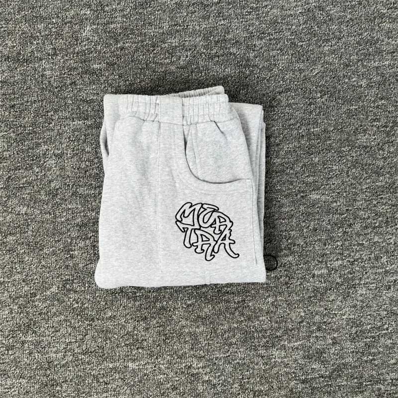 11 High Quality Embroidery Oversized Mertra Jogger Drawstring Sweatpants for Men and Women Gray Pants X2508281