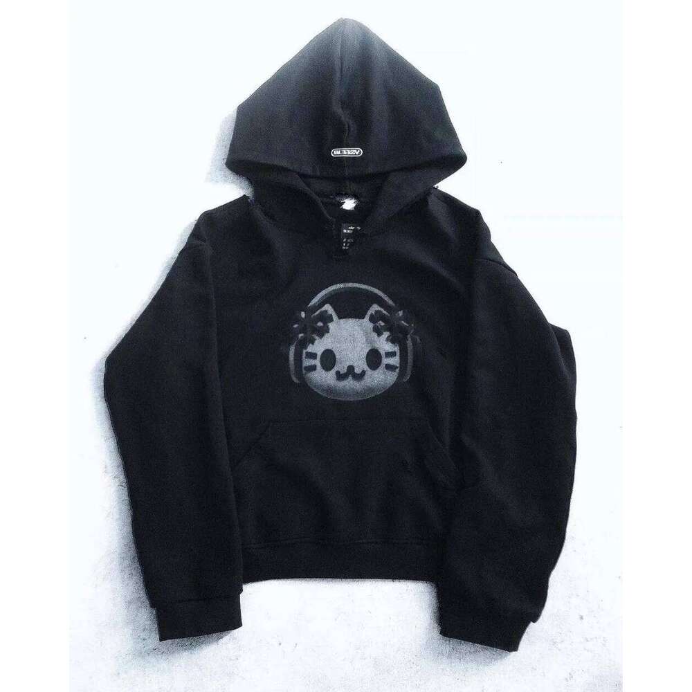 Y2k Hoodie Women Haruku Kawaii Gothic Clothing Cute Graphic Print Oversized Pullover Sweatshirt New Japanese Casual Tops
