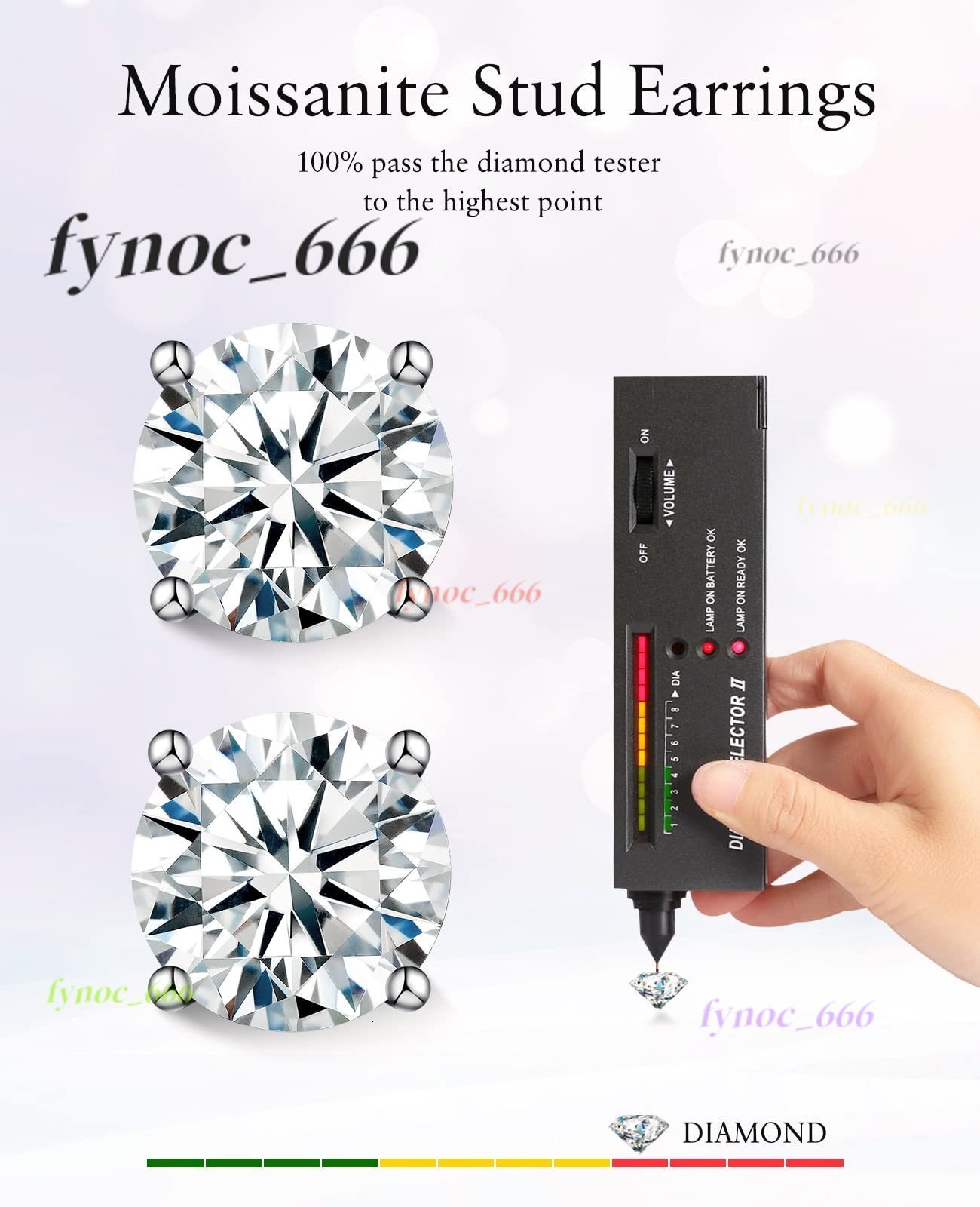 Elegant Diamond Moissanite Earrings 925 Sterling Silver Ear Stud Jewelry Simple Elegant GRA Certified Product