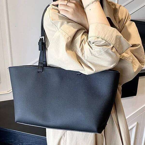 Brand Designer PU Leather Lichee Pattern Women's Shoulder Retro Crossbody Bag Bucket Large Capacity Handbag