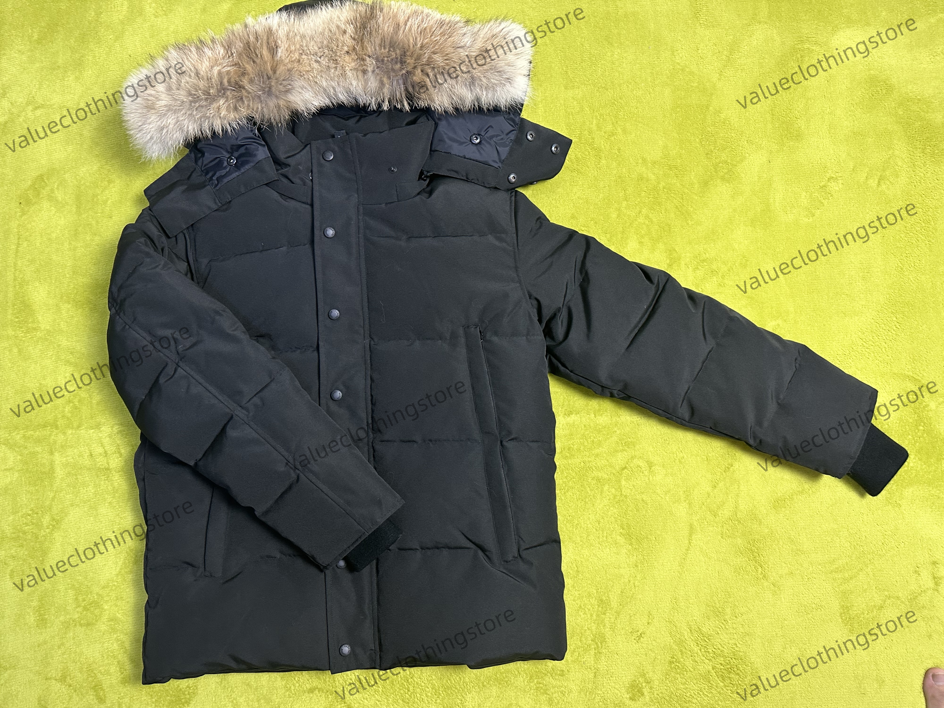 Men Down jacket Crofton Puffer Jackets Coat Real Wolf Fur Homme Parka Outdoor Windbreaker Jassen Outerwear Hooded Manteau Hiver warm Outerwear Doudoune dust bag