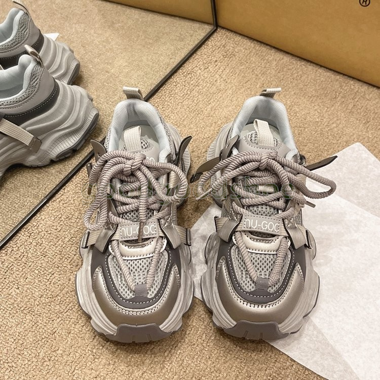 Designer Shoes mesh breathable sneakers womens trainers fashion Versatile Grey Purple comfort soft sole durable Non-Slip Casual Chunky women shoes Siz