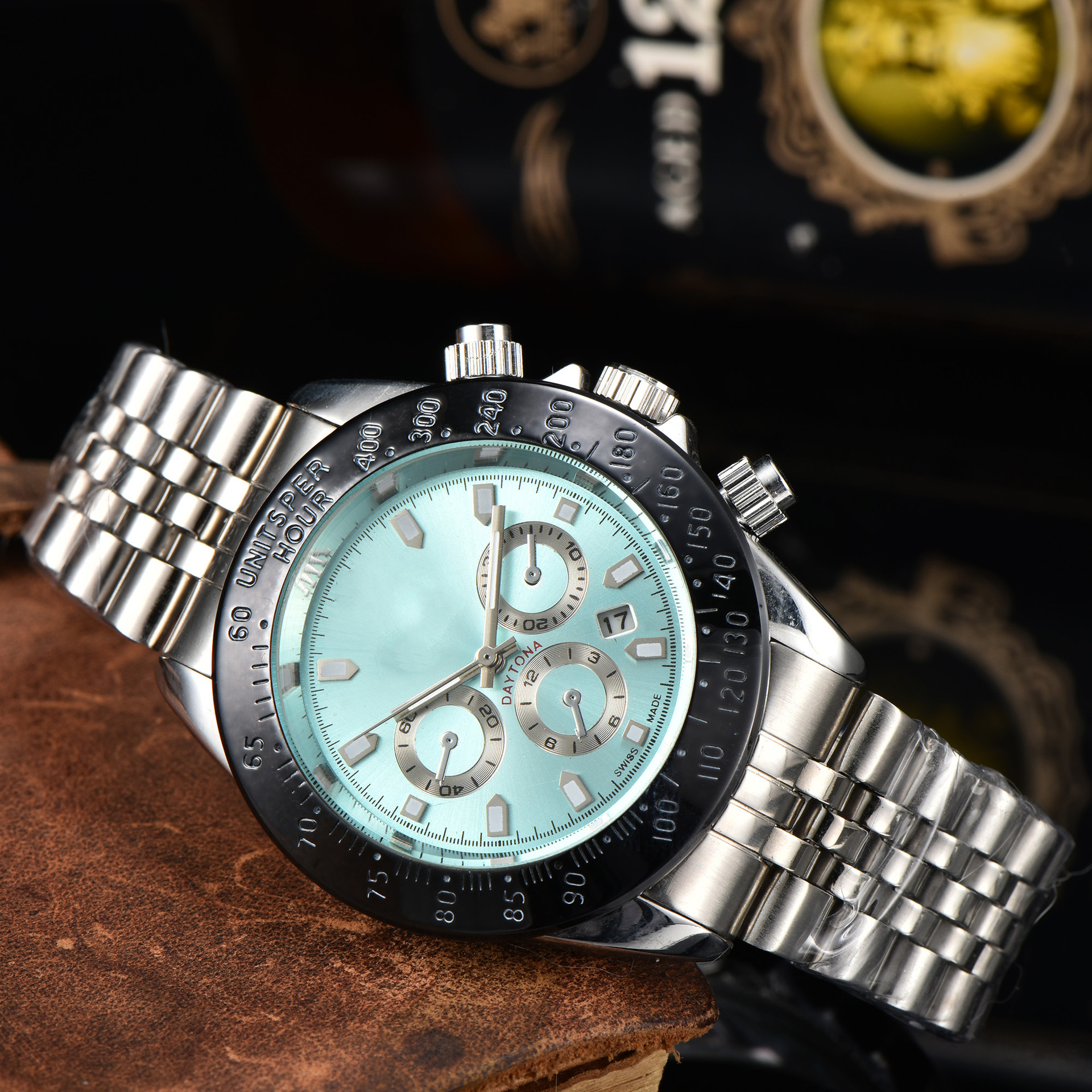 Super high-quality panda fully automatic calendar wristwatch, high-end brand luxury chronograph wristwatch, high-quality outdoor sports quartz watch