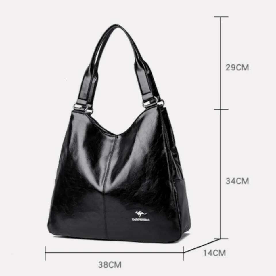 Three Layers Genuine Brand Tote Handbags For Women Mom Shoulder Hand Bag Designer High Quality Soft Pu Leather Sac