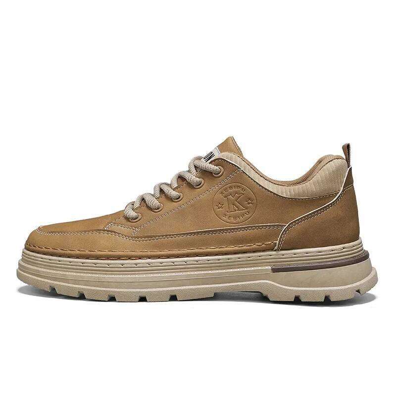 Men's Platform shoes Fashion Casual Desert Trendy Versatile Non-slip Sports New Comfortable Hiking Shoe Work Boot Bota Masculina