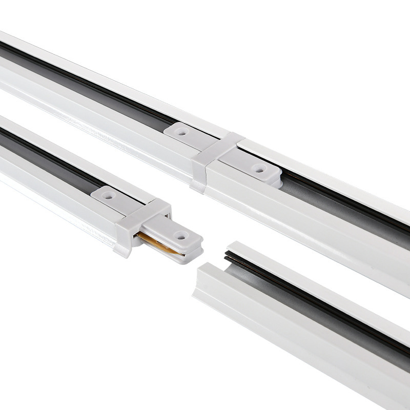 Aluminum Alloy Light Track with Connectors for Halogen LED Spotlights, Commercial Shop Gallery Lighting System Parts 43